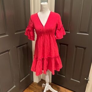 Billabong x Sincerely Jules Lovers Red Mini Dress size XS